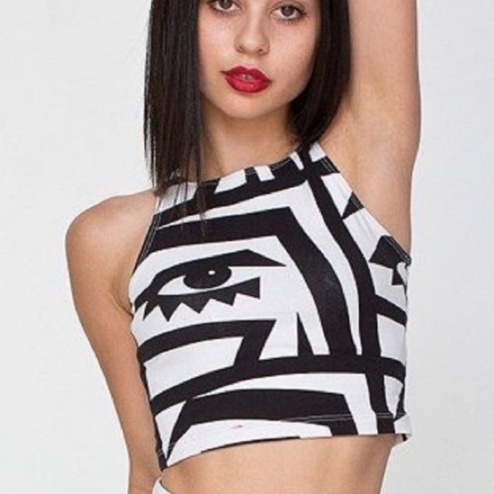 eye spandex crop top